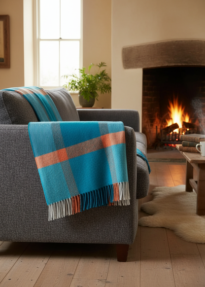Foxford Oisin Lambswool Throw Lifestyle Image