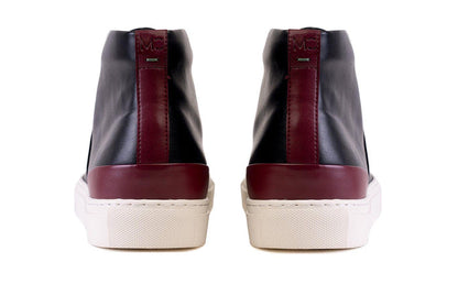 Moral Code Fuji Men's Vegan High Top Sneaker - #color_black-red