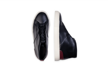 Moral Code Fuji Men's Vegan High Top Sneaker - #color_black-red
