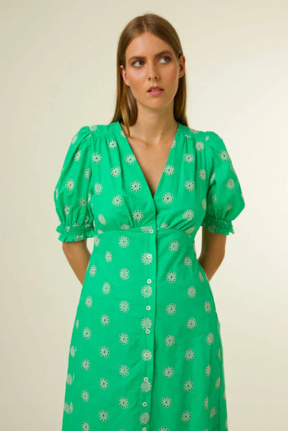 Gabrielle Midi Dress (Emerald)