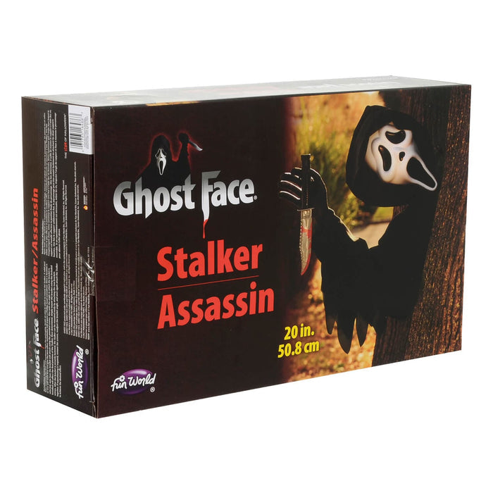 Box pack of Ghost Face Stalker Assassin figure outdoor Halloween decoration