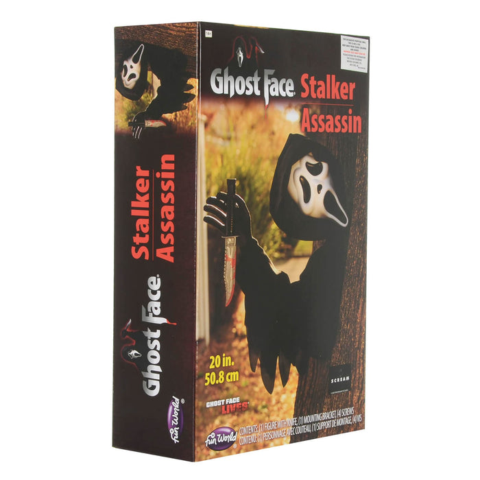 Fun World Ghost Face Stalker Assassin figure prop for garden or home