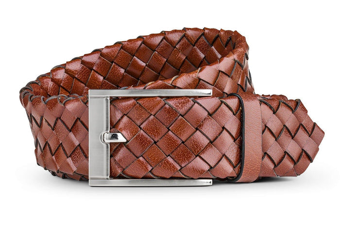 Moral Code Gilbert Belt -Brown Leather-45 #color_cognac