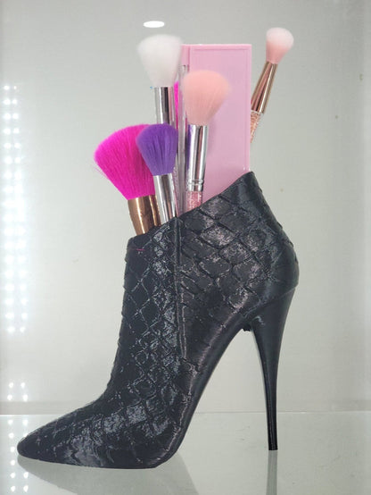 Glam High Heel Brush Holder – Stylish Makeup Organizer - RFE Marketing Ventures