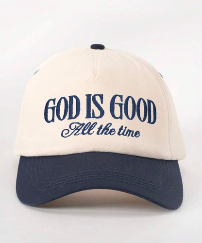 "God is Good, All the Time" Embroidered Baseball Cap
