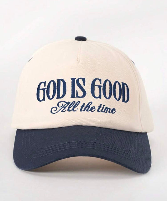 "God is Good, All the Time" Embroidered Baseball Cap