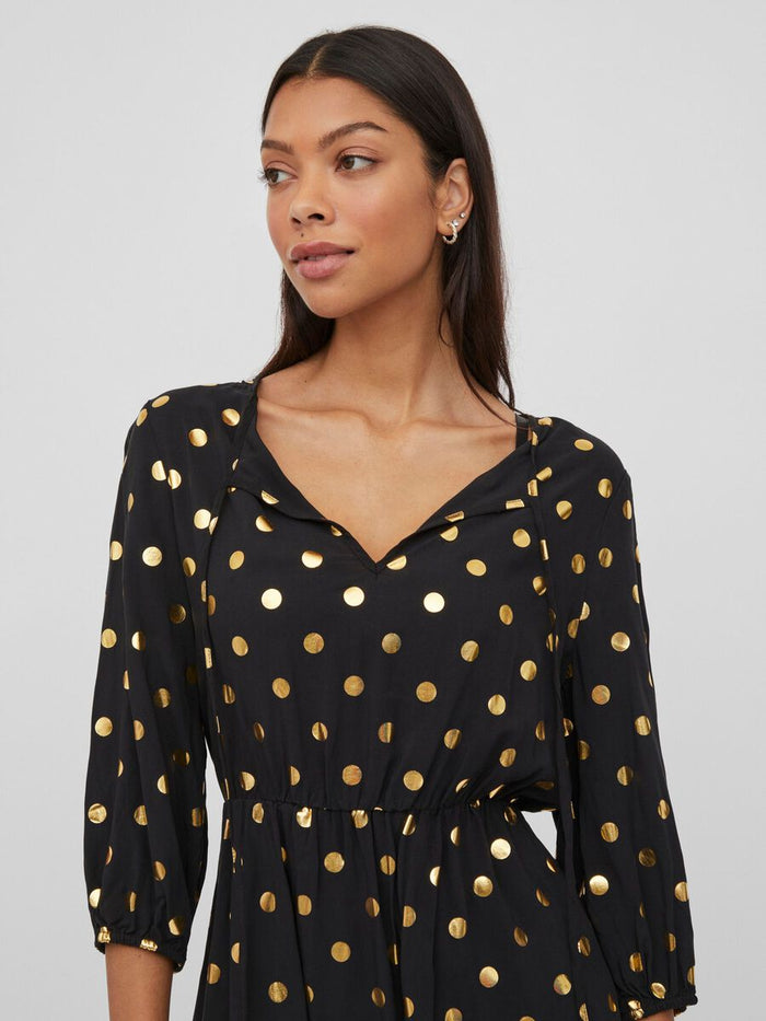 Goldy Short Dress (Black)