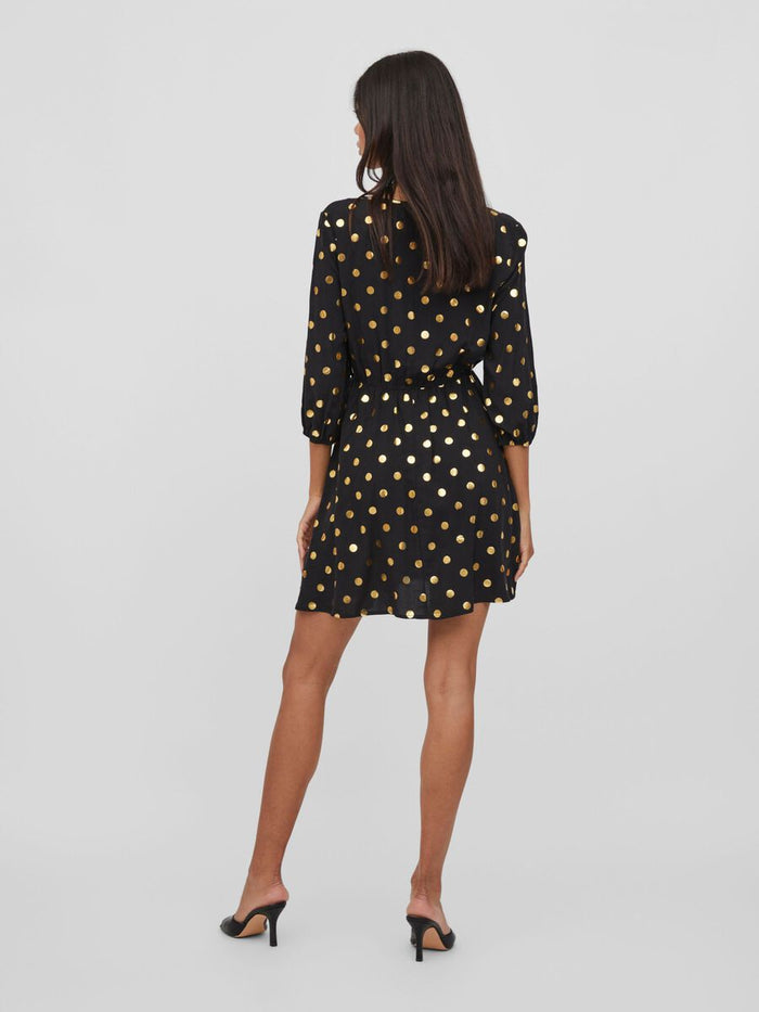 Goldy Short Dress (Black)
