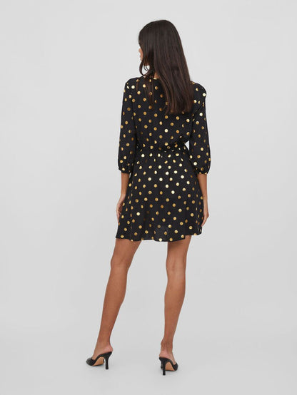 Goldy Short Dress (Black)