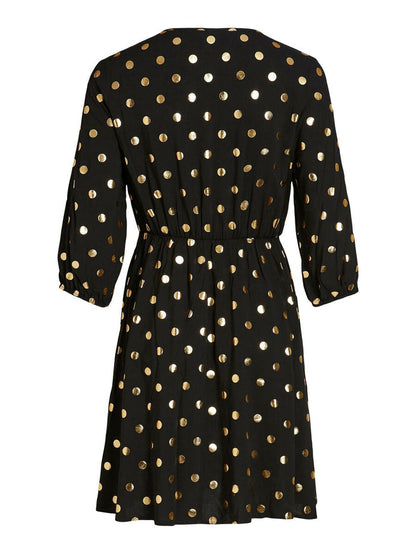 Goldy Short Dress (Black)
