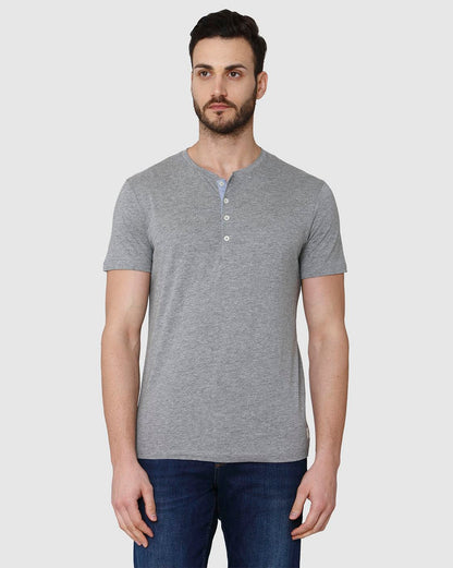 Grey Henley T-Shirt