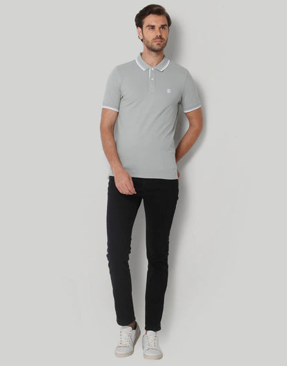 Grey Polo Neck T-Shirt