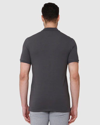 Grey Polo Neck T-Shirt