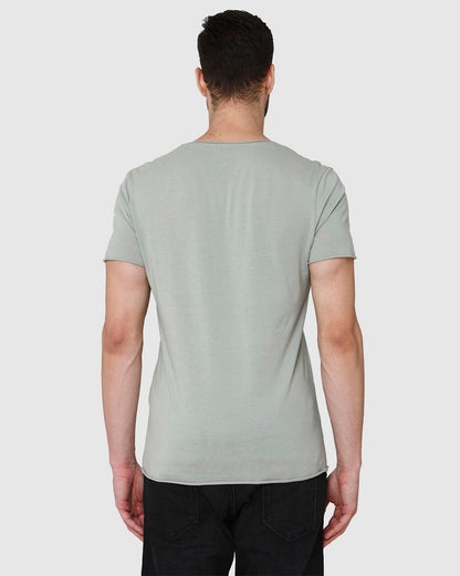 Grey Printed Crew Neck T-Shirt