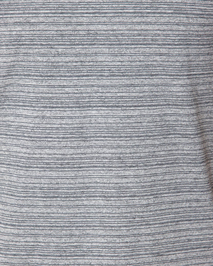 Grey Striped Crew Neck T-Shirt