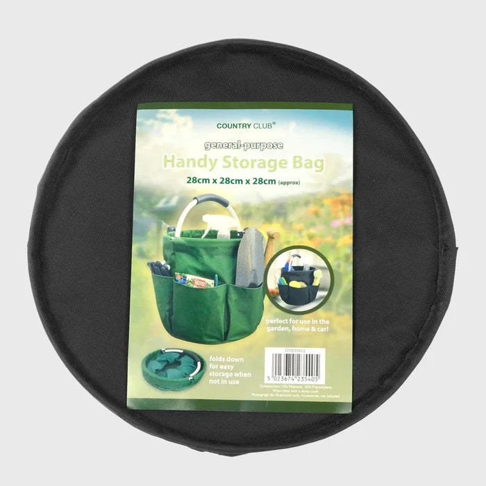Handy Folding Storage Bag in black for home and garden