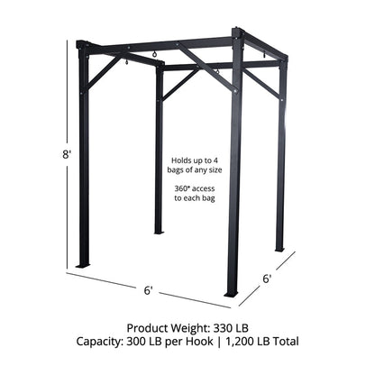 Heavy Bag Boxing Stand - Holds 4 Bags