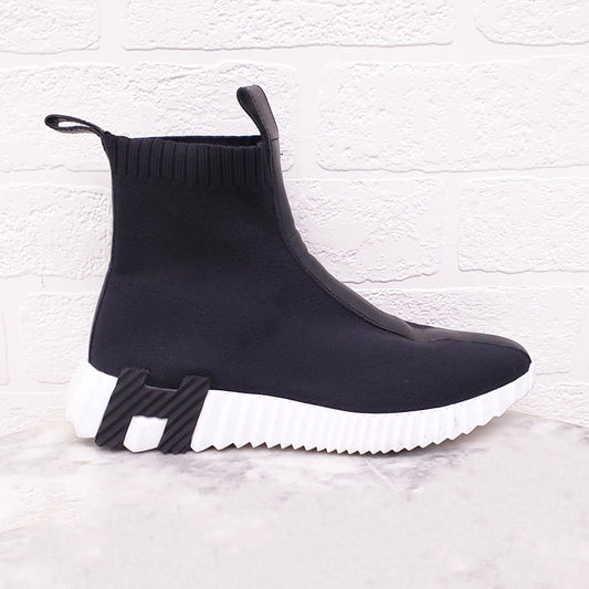 HERMÈS BLACK 'FUN SNEAKER' - SIZE 35