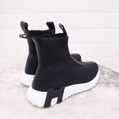 HERMÈS BLACK 'FUN SNEAKER' - SIZE 35