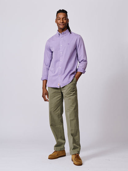 Aubin Lilac Hessle Button Down Shirt | Oxford Shirt