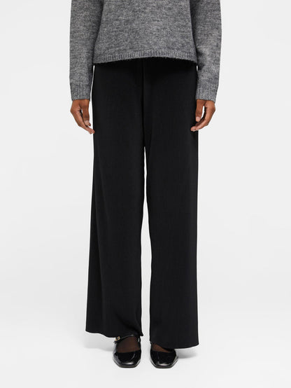 HILDA M/W PLISSE PANTS (BLACK)