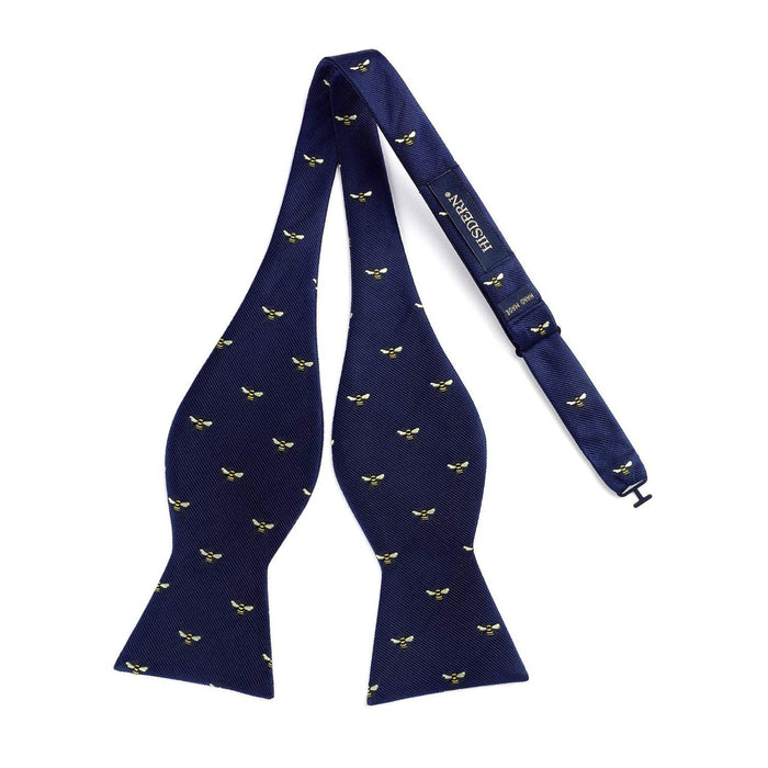 Bee Bow Tie & Pocket Square - NAVY/BLUE