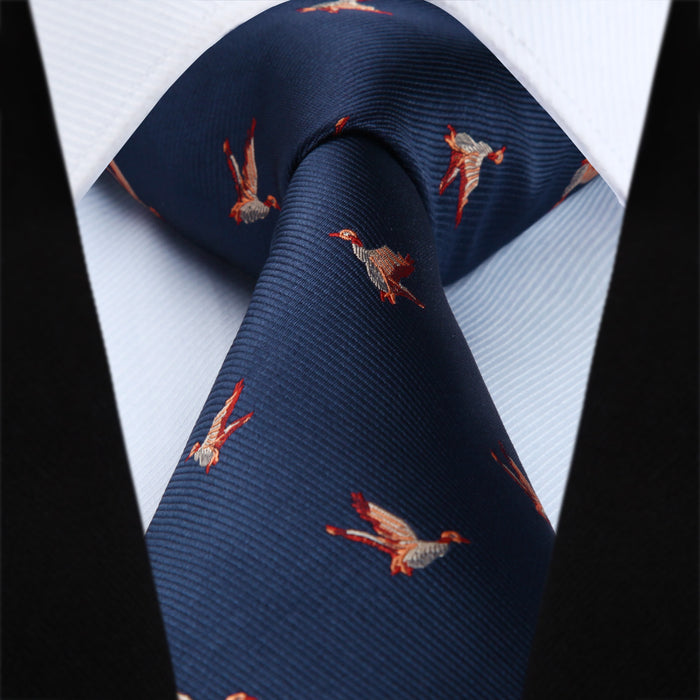 Fun Animal Tie Handkerchief Set - 06-BIRD
