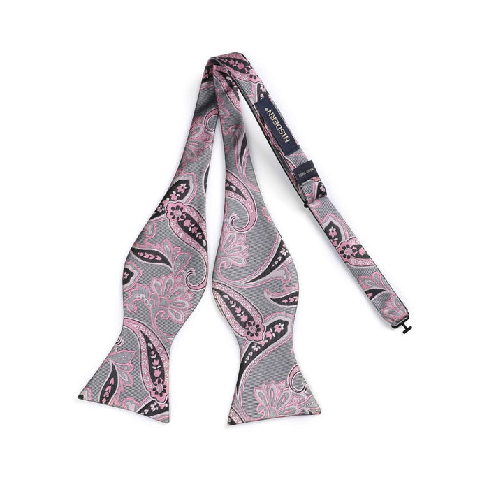 Paisley Formal Bow Tie & Pocket Square - 04-PINK
