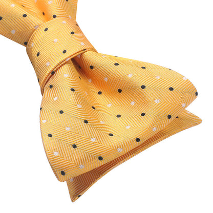Polka Dots Bow Tie & Pocket Square - A-YELLOW