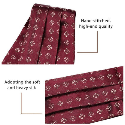 Floral Paisley Ascot Cravat Scarf - 01 NAVY BLUE