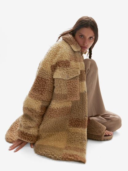 Holden Outerwear Wool Sherpa Shirt Jacket