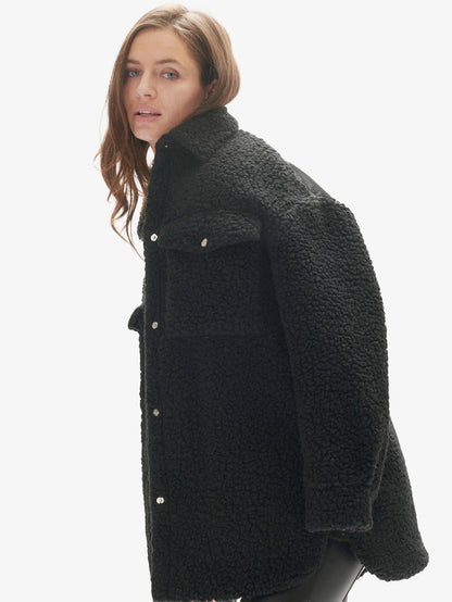 Holden Outerwear Wool Sherpa Shirt Jacket