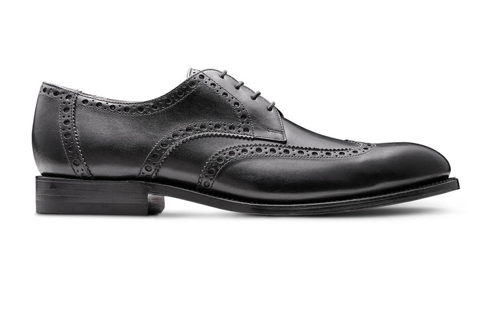 Moral Code Holden Wingtip Dress Shoe - #color_black-leather