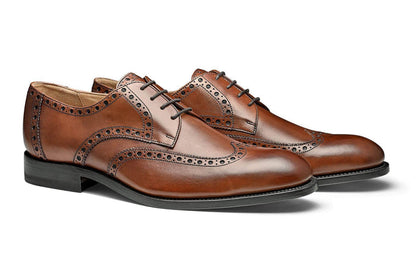 Moral Code Holden Wingtip Dress Shoe -Cognac Leather-7M #color_cognac-leather