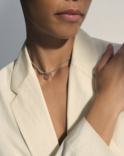 Holi Necklace - Strawberry Quartz