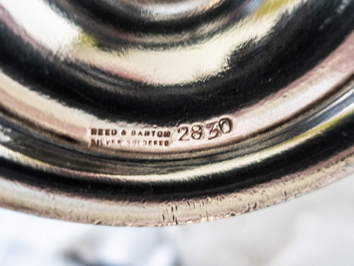 Hotel Silver Soldered Pedestal Bowl By Reed And Barton