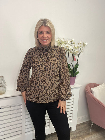 ILA HIGH NECK TOP (FOSSIL/ DARK EARTH)