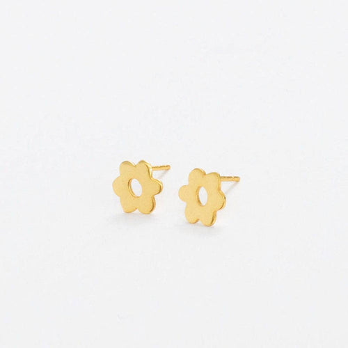 Ink+Alloy - Alice Flower Post Earrings Brass