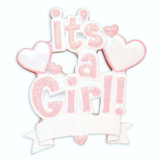It's a Girl! Personalized Christmas Ornament