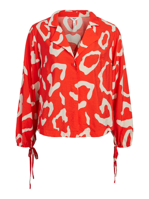 Jacira Top (Hot Coral/White)