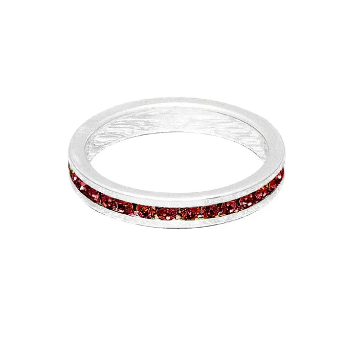 January (Garnet) White Gold Ring | Size 5