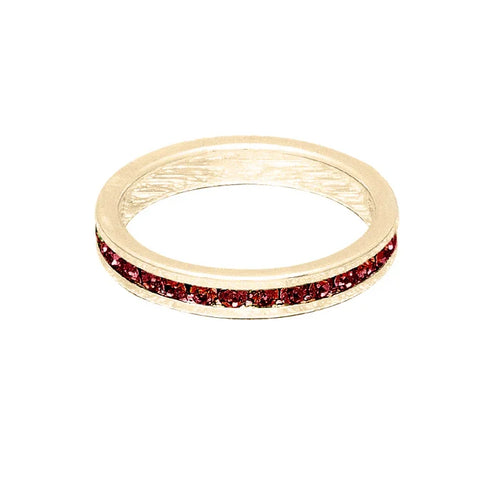 January (Garnet) Yellow Gold Ring | Size 5