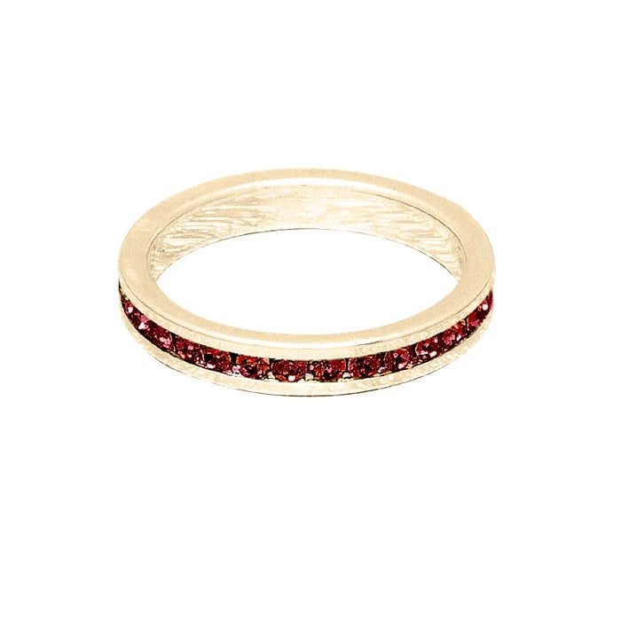 January (Garnet) Yellow Gold Ring | Size 6