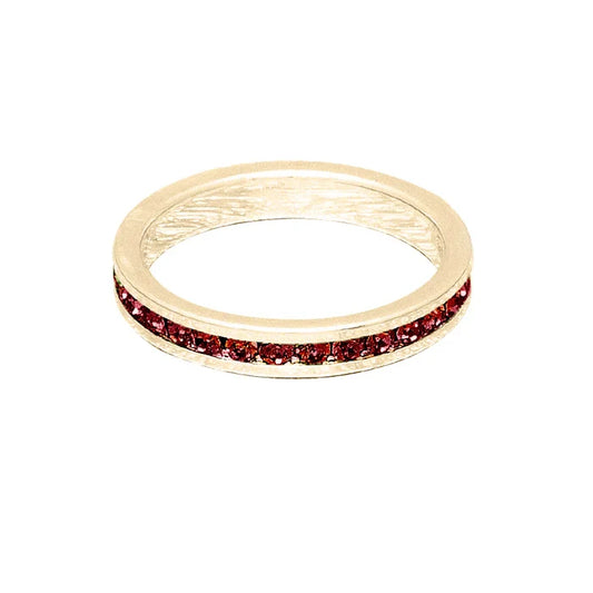 January (Garnet) Yellow Gold Ring | Size 7
