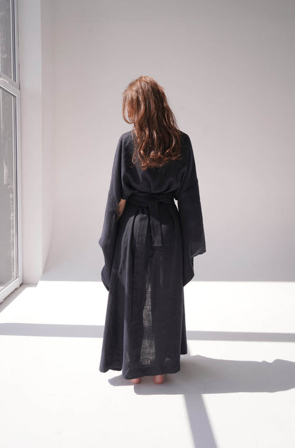 Japanese Style Kimono CAMELIA in Black