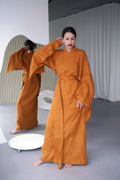 Japanese Style Kimono CAMELIA in Peach