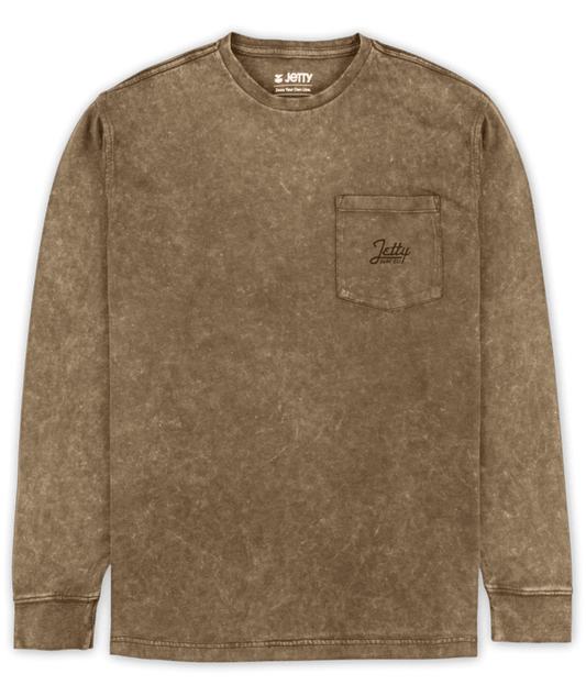 JETTY MENS TANKER ACID WASH LONG SLEEVE SHIRT 26