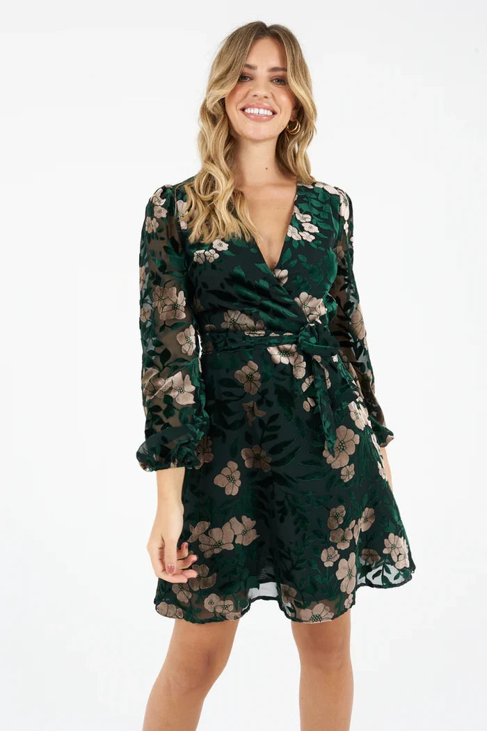 Jim Velvet Dress (Green)