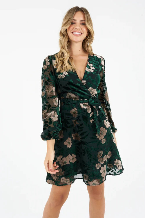 Jim Velvet Dress (Green)