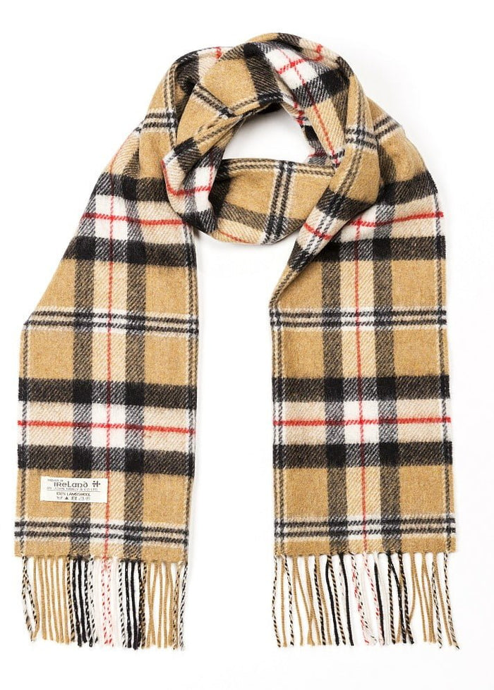John Hanly Lambswool Scarf Merrick Tartan